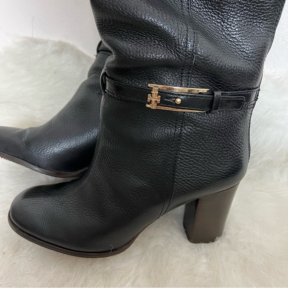 Tory Burch Jenna Heel Ankle Buckle Riding Boots - Picture 10 of 14